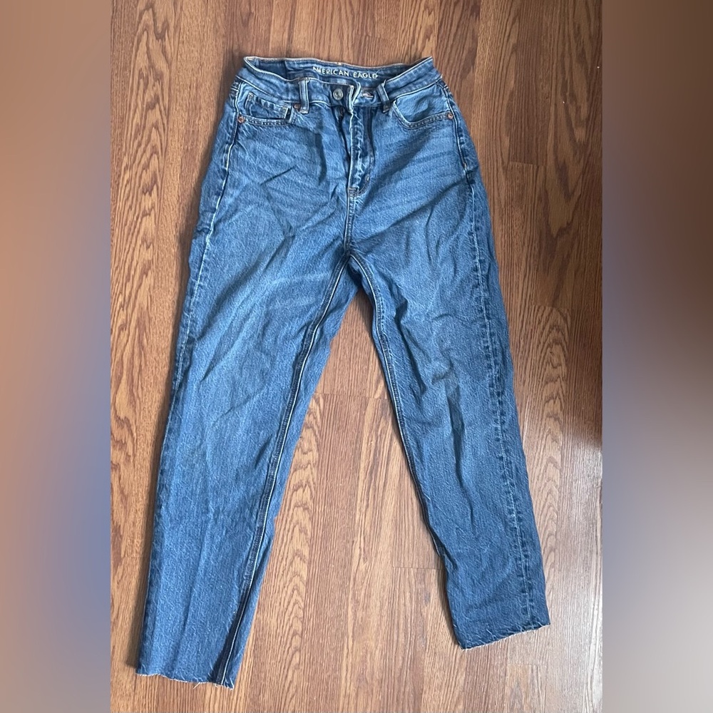 American Eagle Outfitters Women's Light Blue Straight Jeans